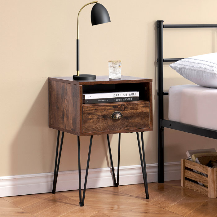 Borough Wharf NS Iron Bedside Table & Reviews Wayfair.co.uk